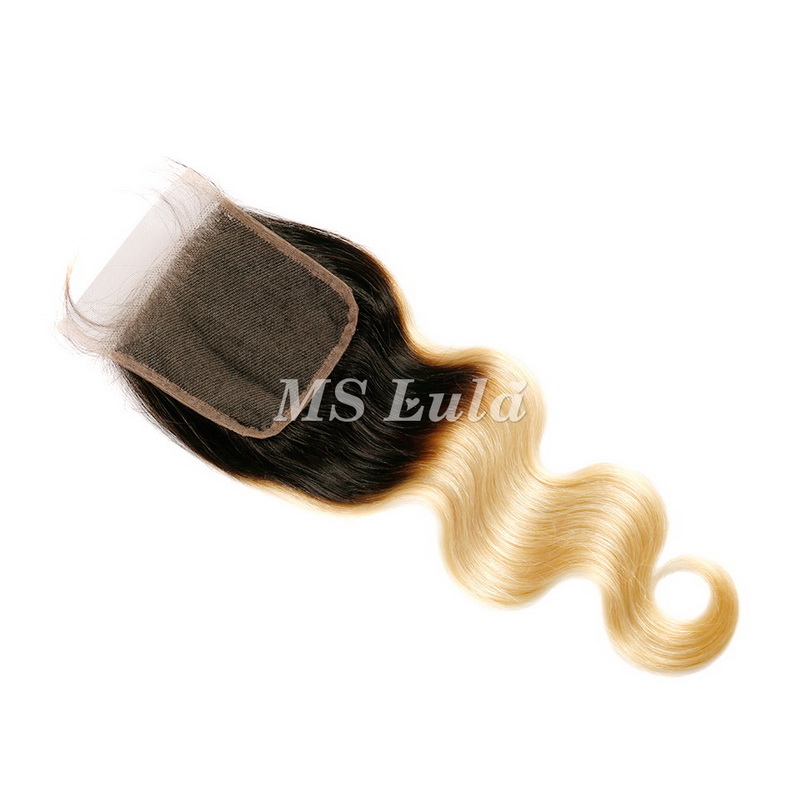 4x4 5x5 1B/613# Virgin Hair Body Wave Lace Closure - 图片 3